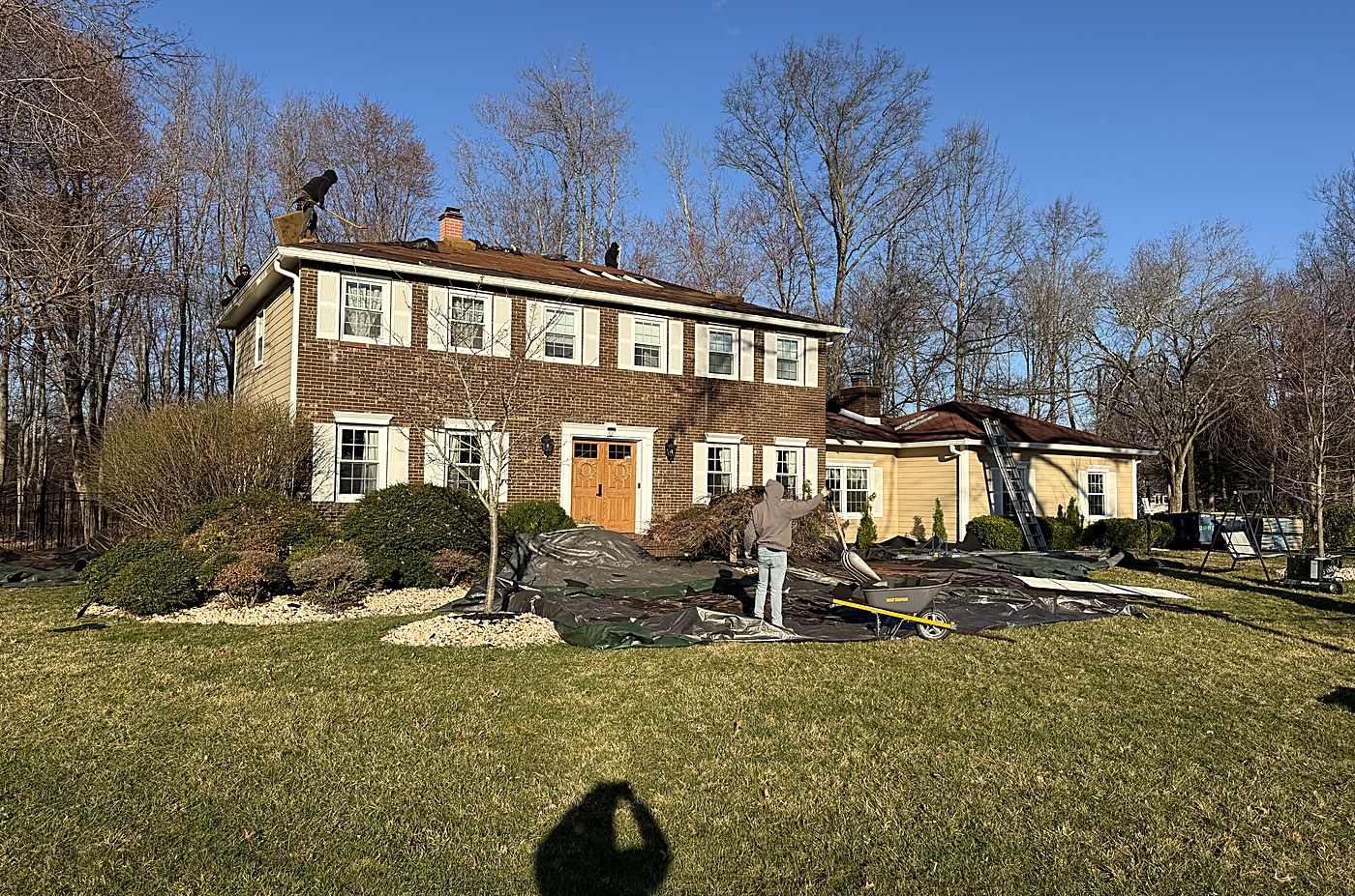 Roofing work by MGS Roofing, serving Rocky Hill, New Jersey
