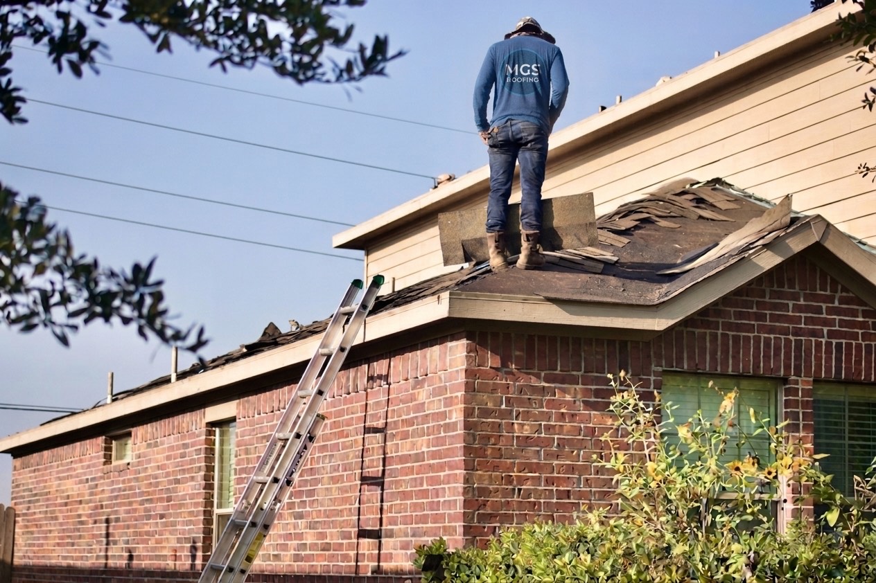 MGS Roofing crew on the job